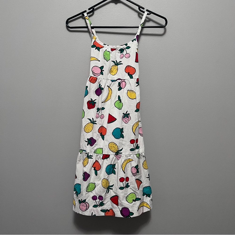 Hanna Andersson Fruit Print Tiered Smocked Dress Size 6/7